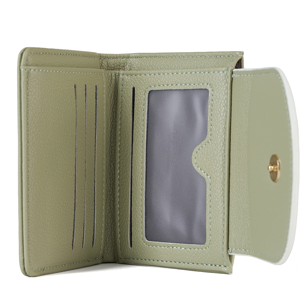 Billetera Pequeña Para Dama Damaris Verde Aqua