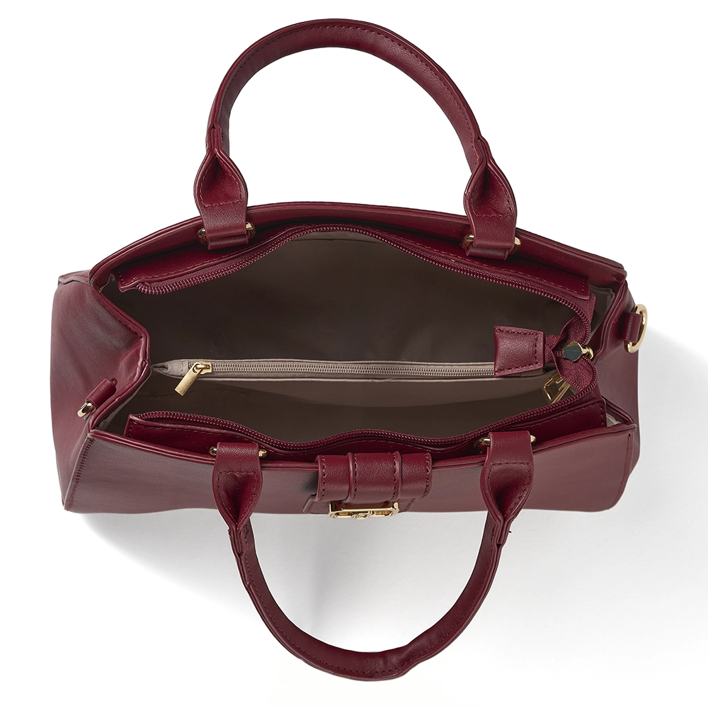 Bolso LB Tipo Satchel Jazmin Tinto