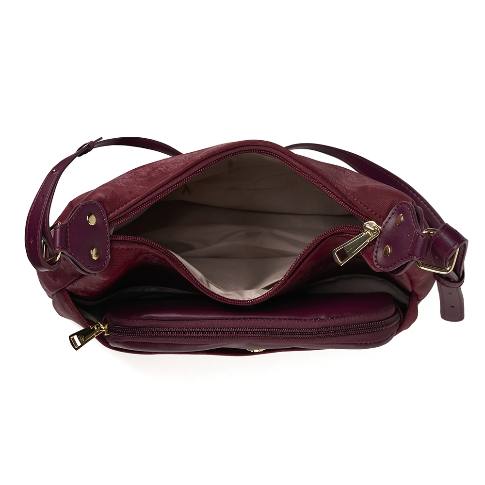 Bolso LB Tipo Hobo Caeli Burdeos