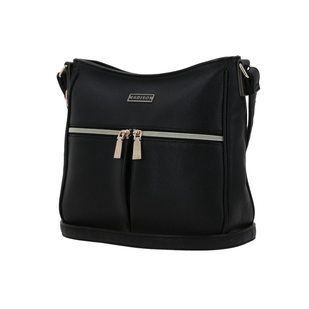 Bolso Tipo Bandolero Negro Madison Malana