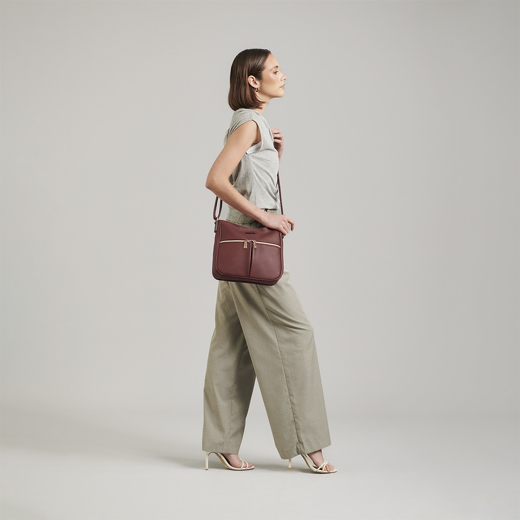 Bolso Tipo Bandolero Tinto Madison Malana