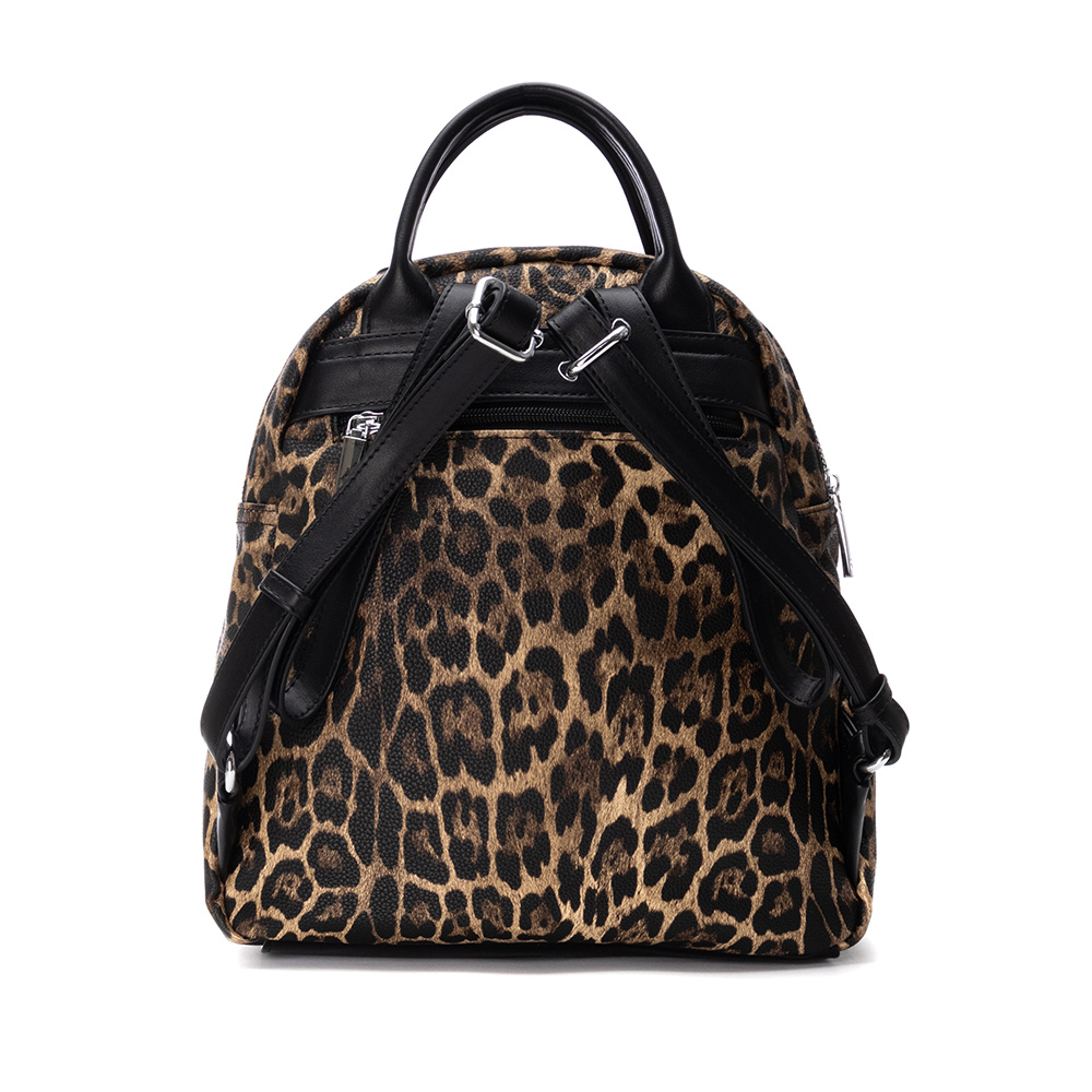 Bolso Tipo Mochila Refresh Loren Leopardo