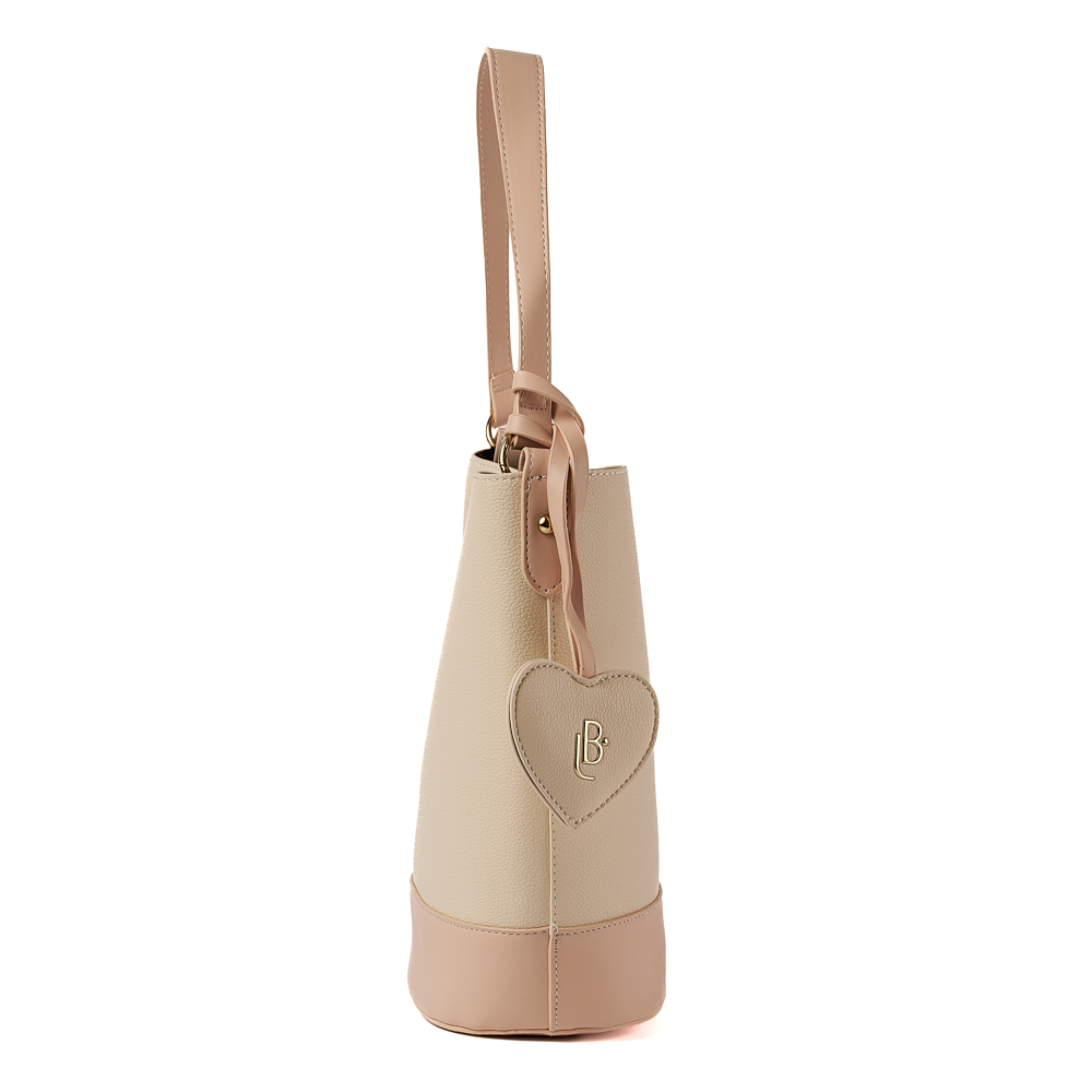 Bolso LB Tipo Tote Bucket Beige