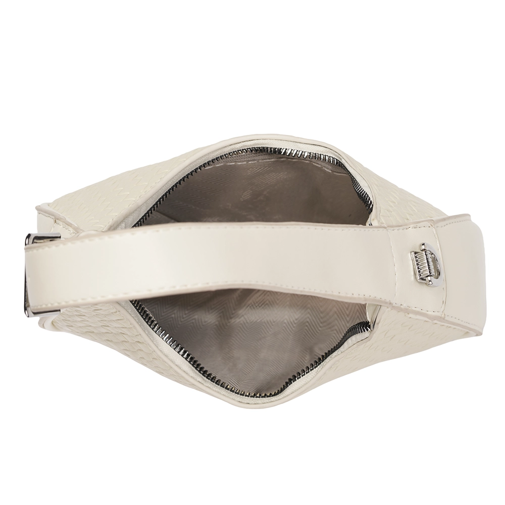 Bolso Madelin Tipo Baguette Jury Blanco