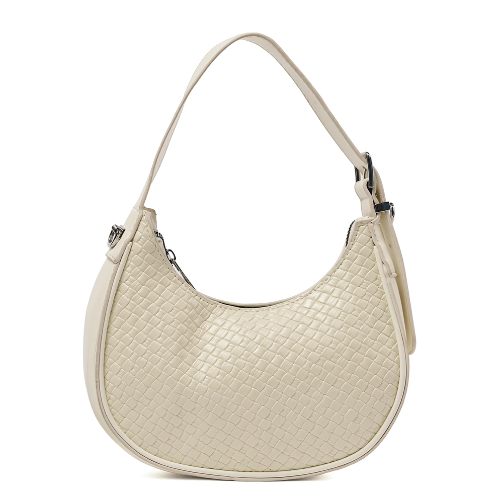 Bolso Madelin Tipo Baguette Jury Blanco