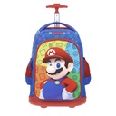 Mochila Con Ruedas Grande Azul Chenson Mario Bros