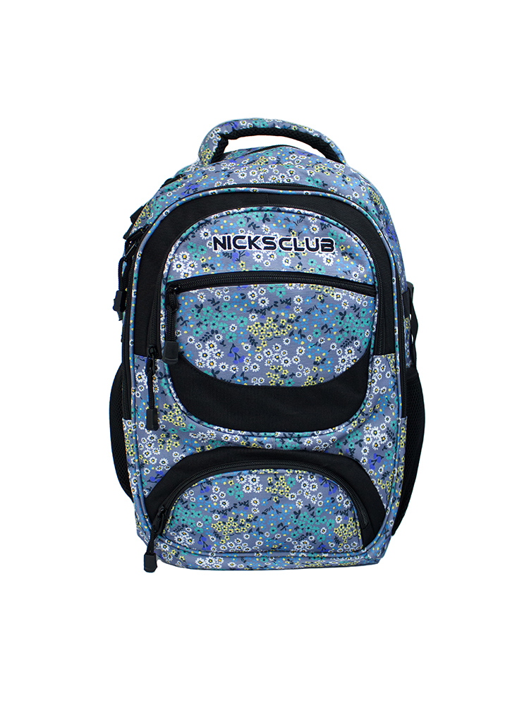 Mochila Nicks Club Floreada Celeste