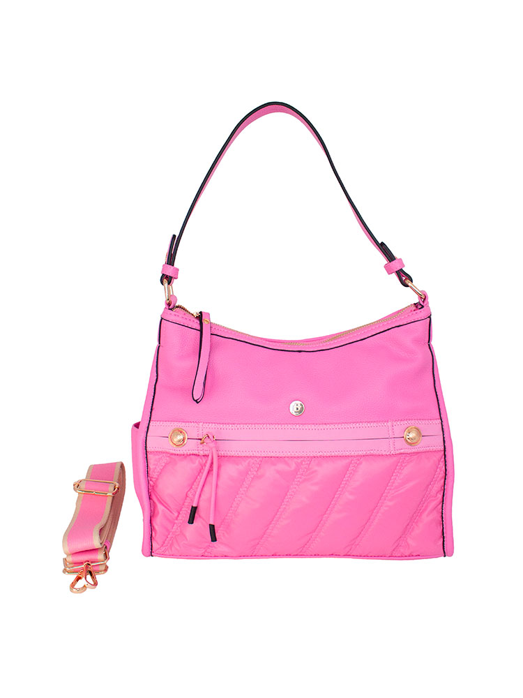 Bolso LB Tipo Satchel Leda Fucsia