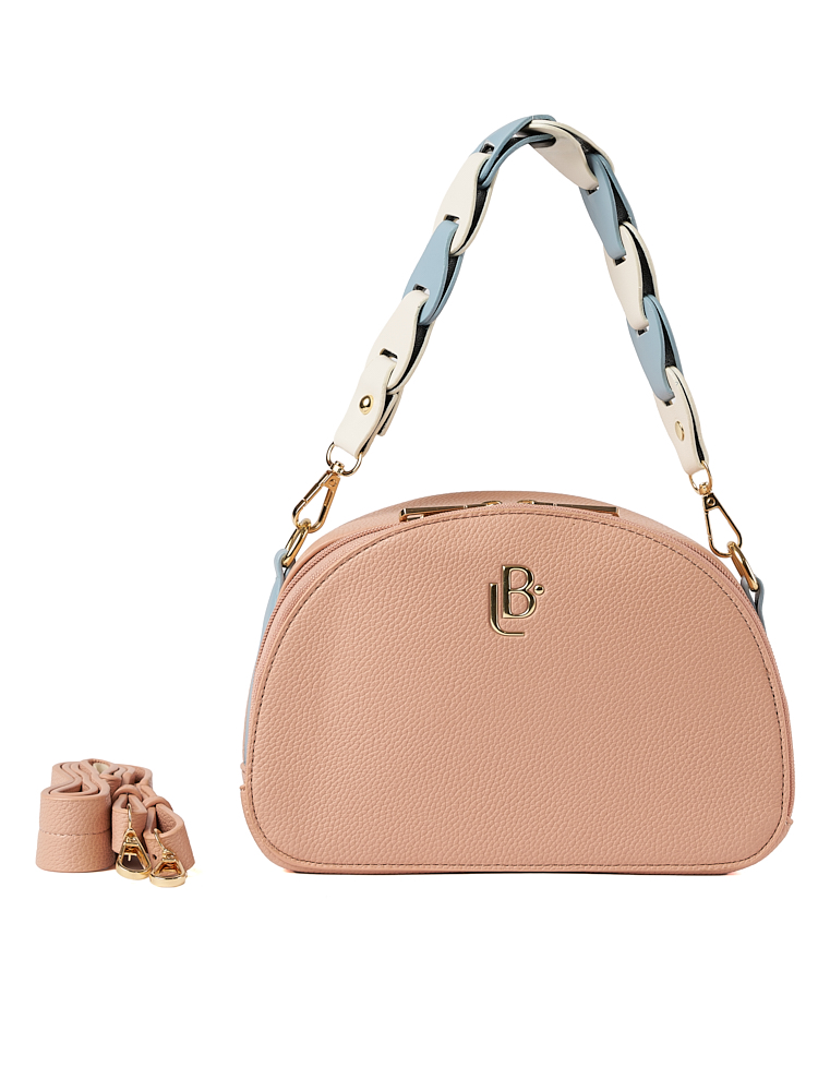 Bolso LB Tipo Bandolera Media Luna Rosa
