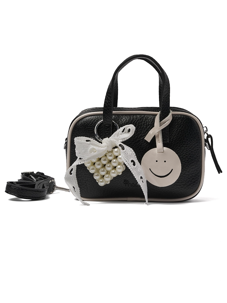 Bolso Bandolero Madelin Joy Y Pearl Negro