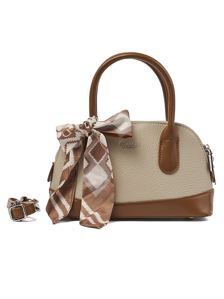 Bolso Madelin Tipo Bandolero Bowling Beige