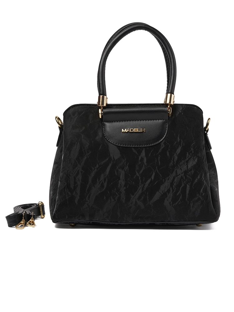 Bolso Madelin Tipo Satchel Vanessa Negro