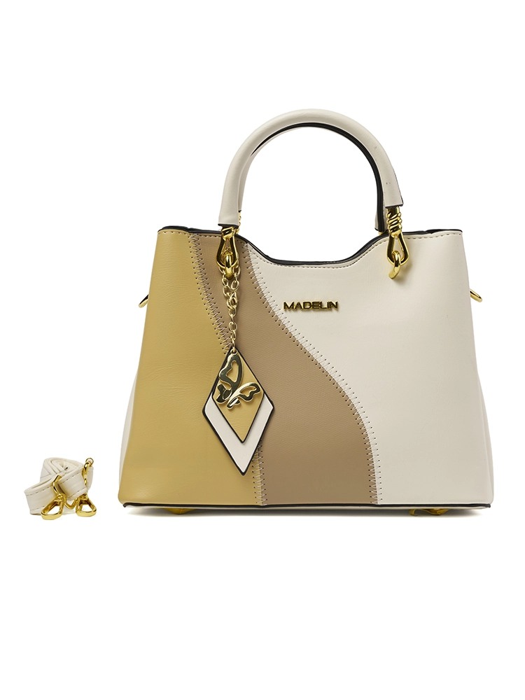 Bolso Madelin Tipo Satchel Anahi Amarillo