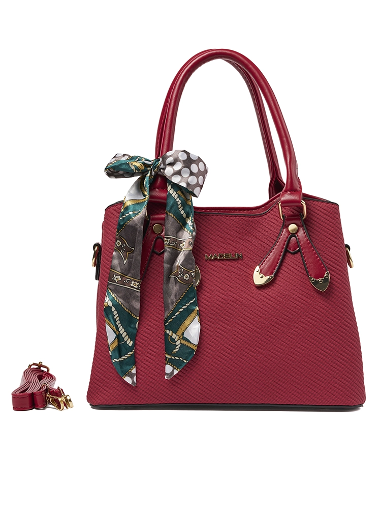 Bolso Madelin Tipo Satchel Rojo