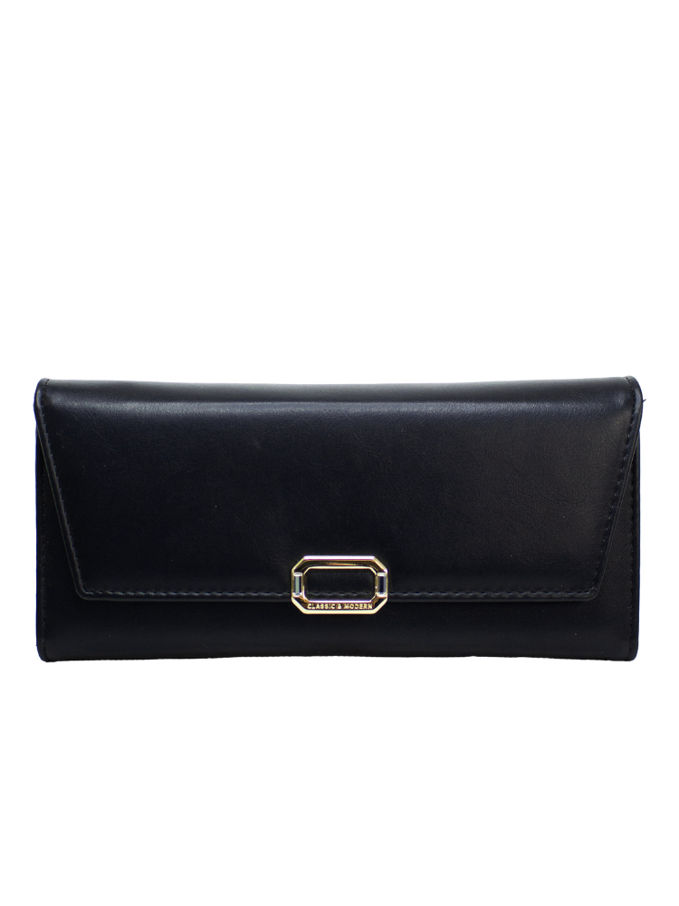 Billetera Madelin Grande Para Dama Rubi Negro