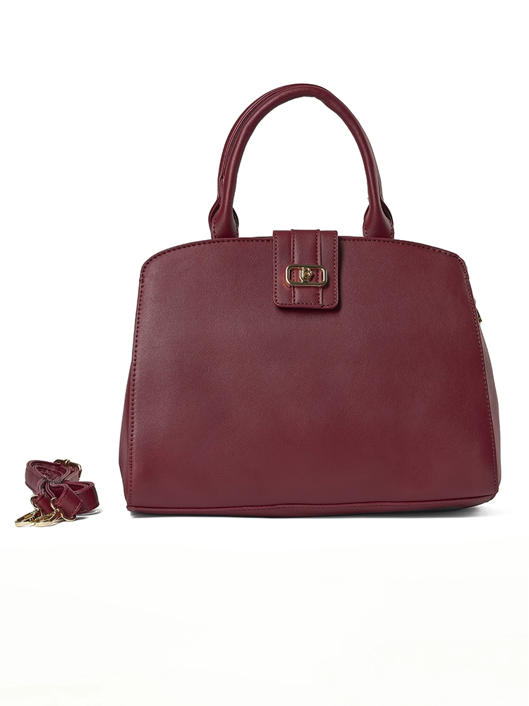 Bolso LB Tipo Satchel Jazmin Tinto