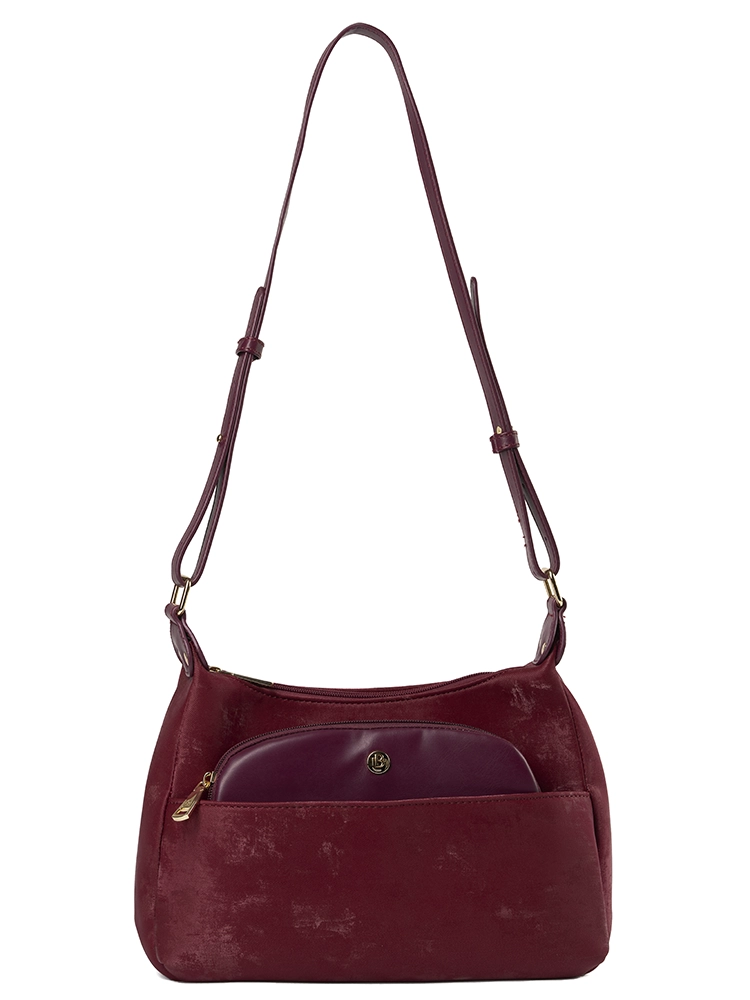 Bolso LB Tipo Hobo Caeli Burdeos