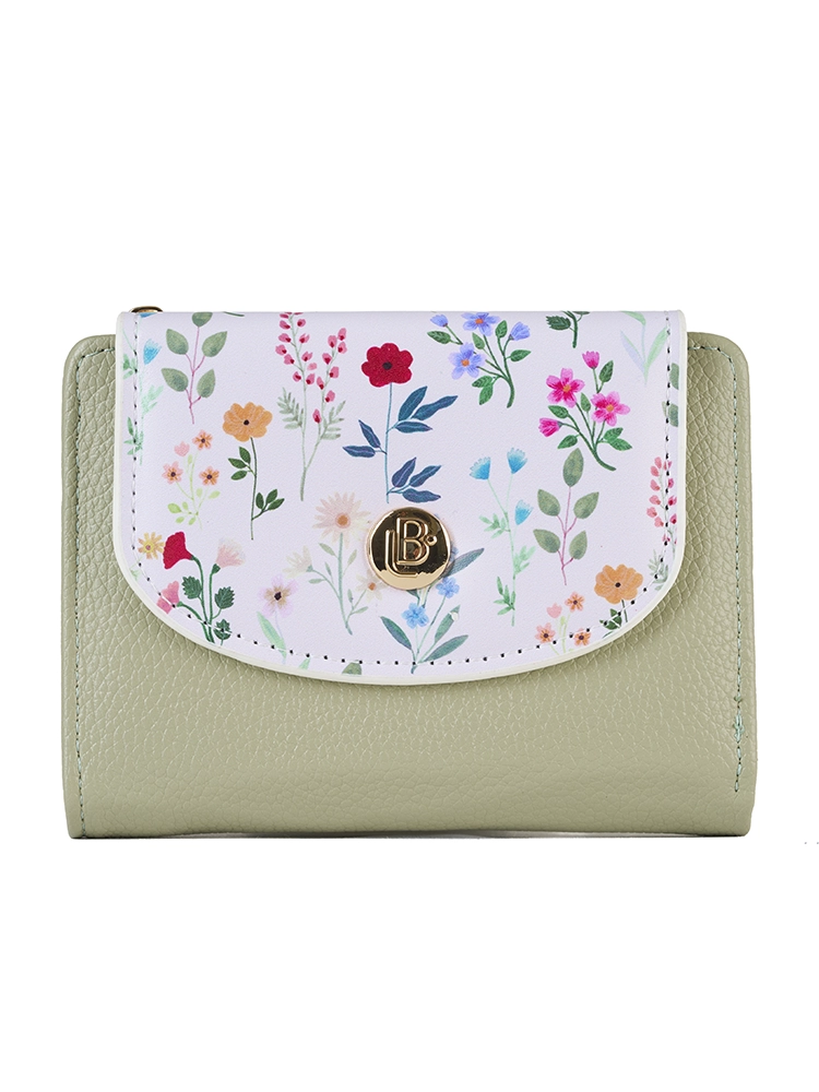 Billetera Pequeña Para Dama Damaris Verde Aqua