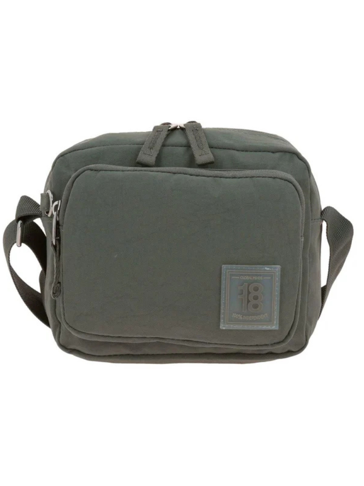 Bolso Tipo Bandolero Gris 1818 Zlip
