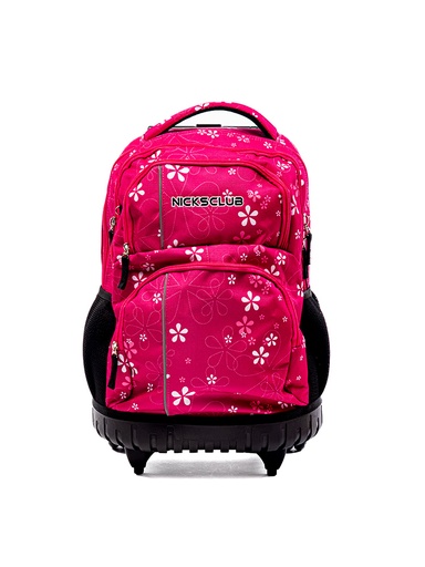 [PIN-82T] Mochila De Rodos Rosada Floreal Nicks Club