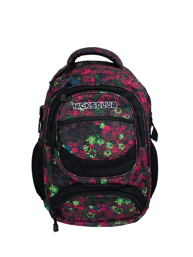 [PIN-67] Mochila Pin Nicks Club Floreada Negra