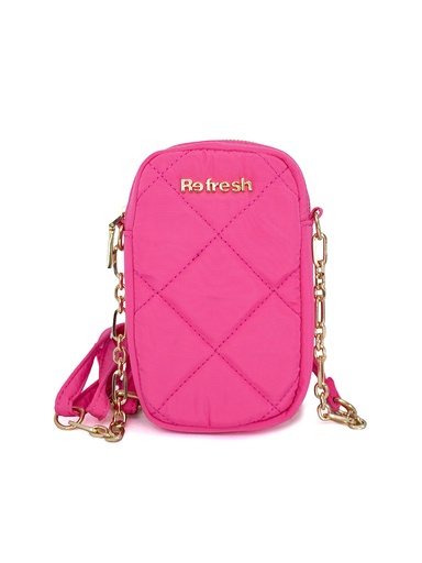 [184315FUC] Bolso Refresh Tipo Bandolera Para Teléfono Diamond Fucsia