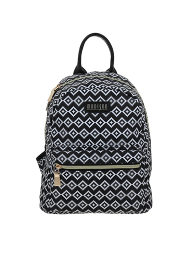 [MD25099-3] Bolso Tipo Mochila Negra Madison Xochitl