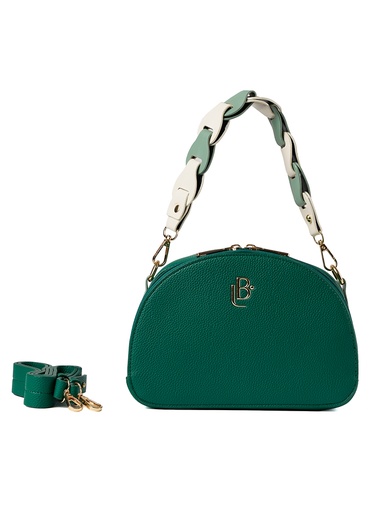 [LB2517GRN-MLT] Bolso LB Tipo Bandolera Media Luna Verde