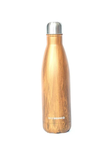 [433409-207] Botella Swissbrand Metalica Fiji Brown Wood Grain
