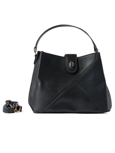 [LB2515BK MLT] Bolso LB Tipo Hobo Georgina Negro