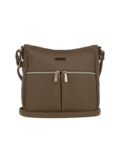 [MD25141-8] Bolso Tipo Bandolero Taupe Madison Malana