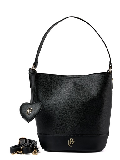 [LB2514BK] Bolso LB Tipo Tote Bucket Negro