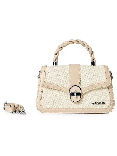 [MAD-5522-WH] Bolso Tipo Bandolero Madelin Secret Beige