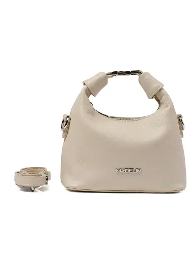 [MAD-6123-WH] Bolso Madelin Tipo Hobo Priss Blanco