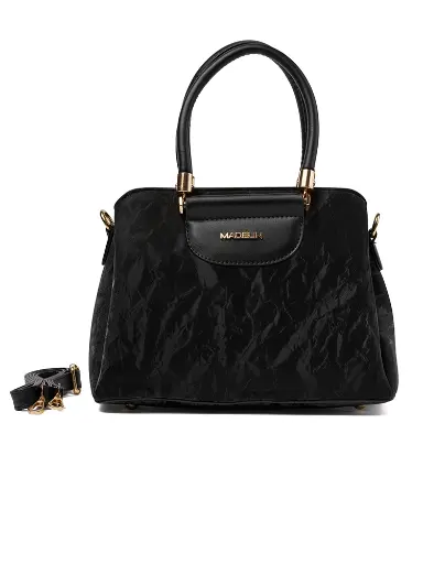 [MAD-8925-6-BK] Bolso Madelin Tipo Satchel Vanessa Negro