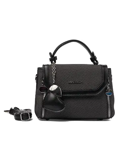 [MAD-9920-BK] Bolso Tipo Bandolero Madelin Negro