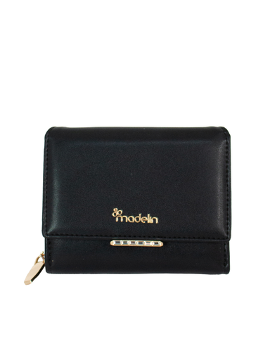 [MAD-T6102-072-BK] Billetera Para Mujer Madelin Negro