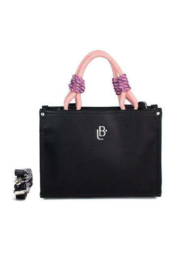 [LB184623NEG] Bolso LB Tipo Satchel Zuleydi Negro