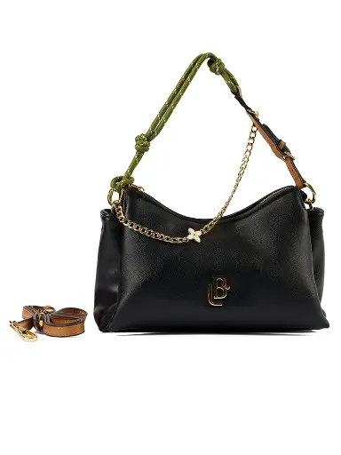 [LB184577NEG] Bolso LB Tipo Bandolera Atenas Negro
