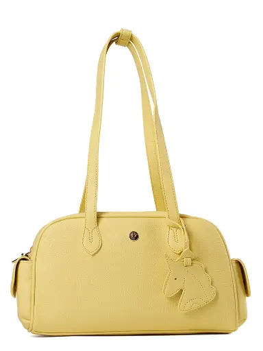 [LB2608-1YE] Bolso LB Tipo Bowling Nina Amarillo