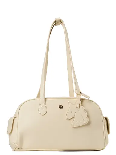 [LB2608-BEI] Bolso LB Tipo Bowling Nina Beige