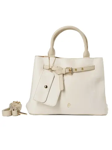 [LB2616-BEI] Bolso LB Tipo Satchel Marissa Beige