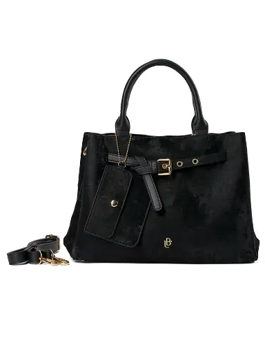 [LB2616-BK] Bolso LB Tipo Satchel Marissa Negro