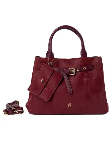 [LB2616-WI] Bolso LB Tipo Satchel Marissa Burdeos