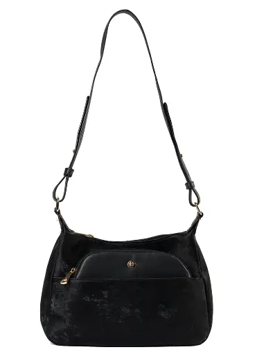 [LB2617-BK] Bolso LB Tipo Hobo Caeli Negro