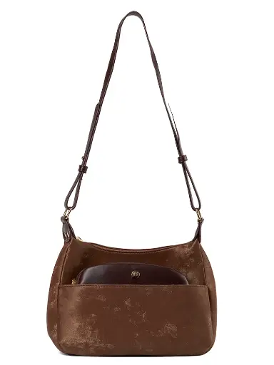 [LB2617-BRN] Bolso LB Tipo Hobo Caeli Café