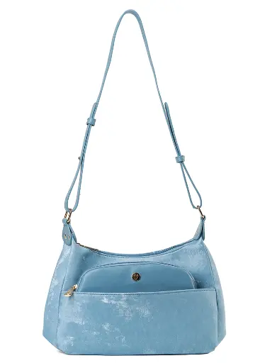[LB2617-DEN] Bolso LB Tipo Hobo Caeli Celeste