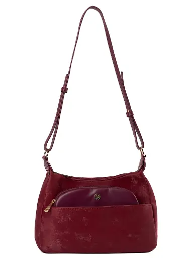 [LB2617-WI] Bolso LB Tipo Hobo Caeli Burdeos