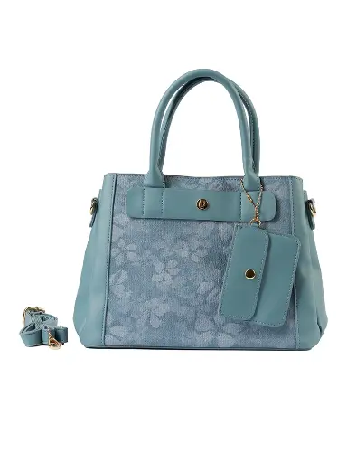 [LB2619-DEN] Bolso LB Tipo Satchel Dina Celeste