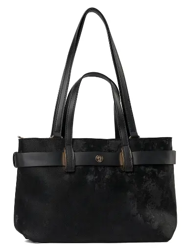 [LB2621-BK] Bolso Tipo Tote LB Carola Negro